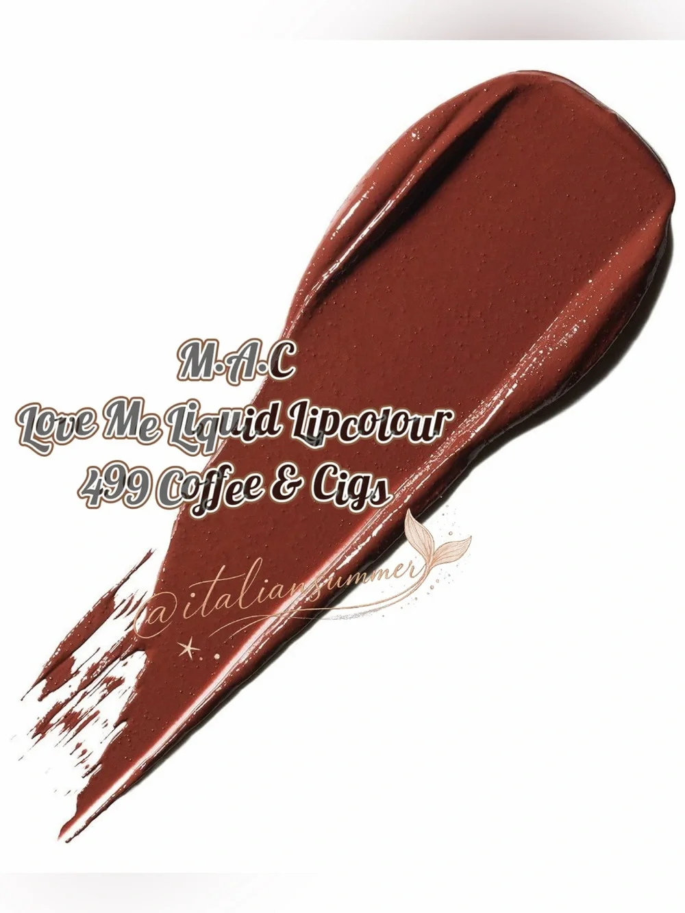MAC Love Me Lipcolour Coffee & Cigs 499 Lipgloss New In Box